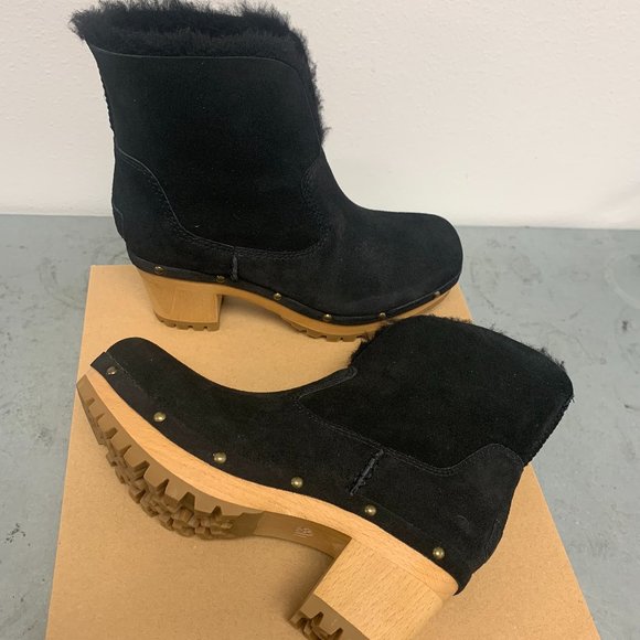 UGG | Shoes | Thebes Suede Clog Boots Sz 7 | Poshmark